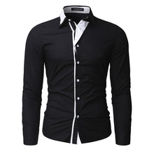 Load image into Gallery viewer, Classic British Mens Shirts Dress Casual Shirts Long Sleeve Slim Fit Cotton Shirt  Turn-Down Collar Man Clothes Camisa Hombre