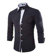 Load image into Gallery viewer, Classic British Mens Shirts Dress Casual Shirts Long Sleeve Slim Fit Cotton Shirt  Turn-Down Collar Man Clothes Camisa Hombre
